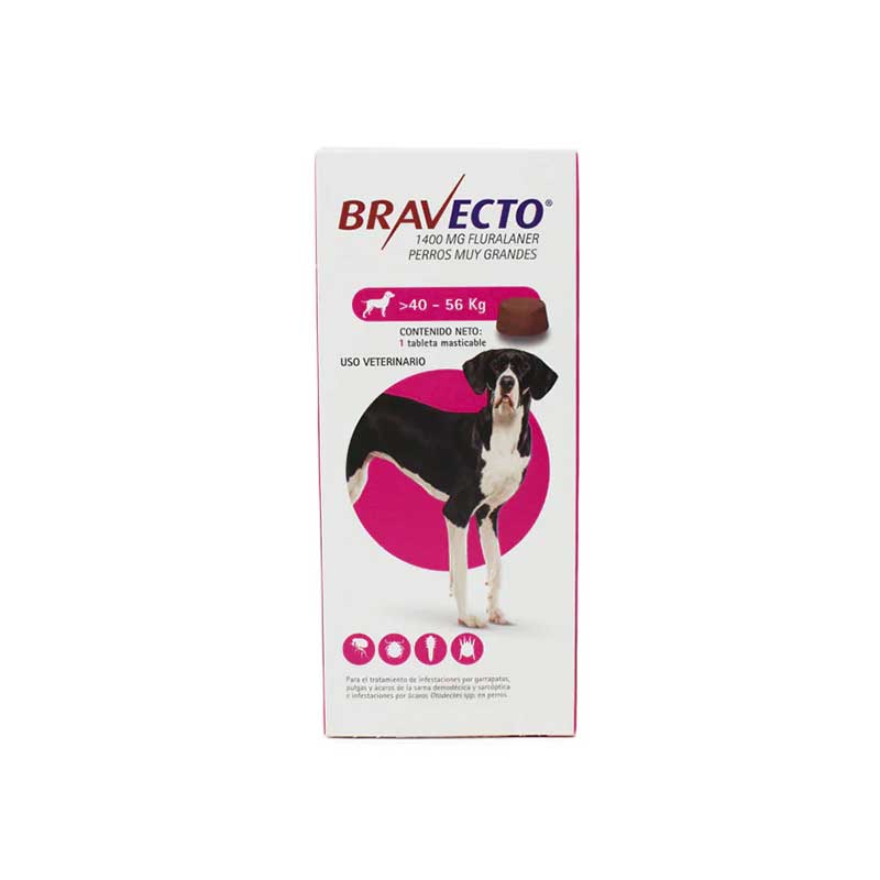 Bravecto 40 - 56 kg (1400 mg) - Robles Veterinaria - MSD