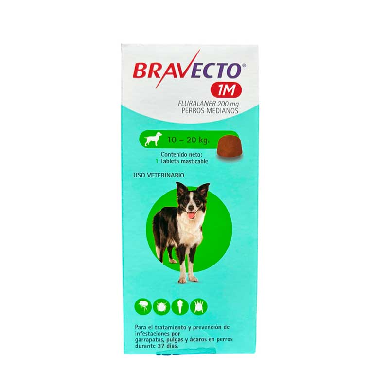 Bravecto 1M 10 - 20 kg (200 mg) - Robles Veterinaria - MSD