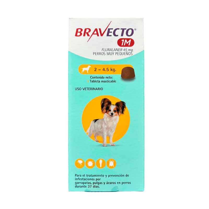 Bravecto 1M 2 - 4.5 kg (45 mg) - Robles Veterinaria - MSD