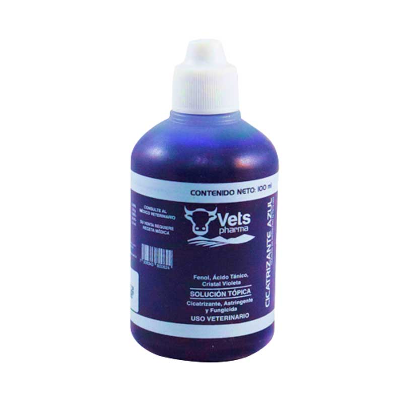 Cicatrizante Azul 100 ml - Robles Veterinaria - Vets Pharma