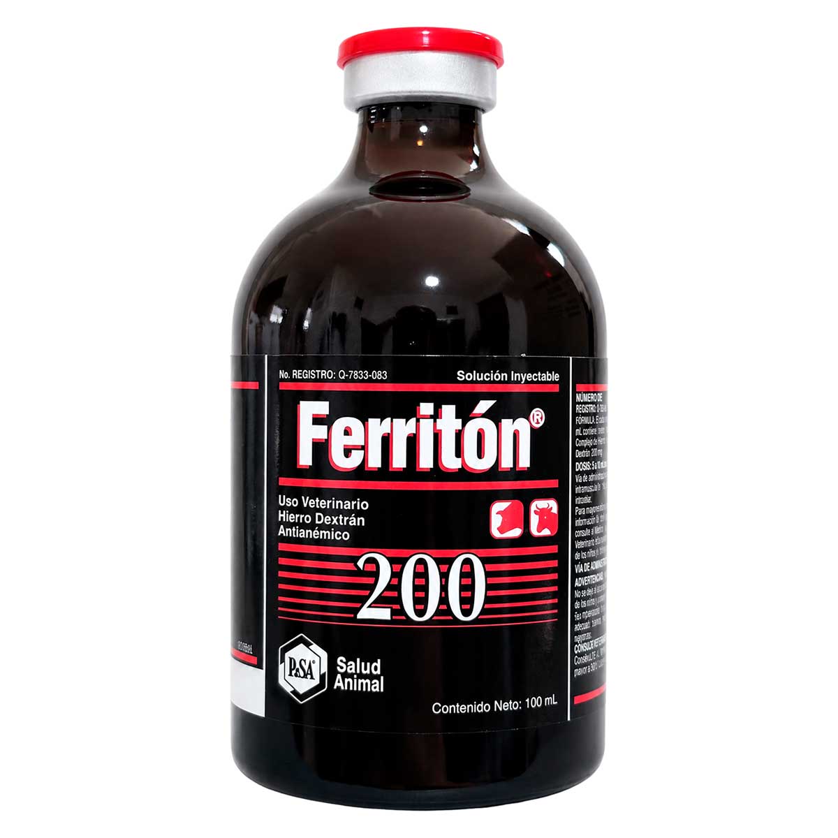 Ferriton 200 100 ml - Antianémico para Lechones, Becerros y Borregos - PiSA Salud Animal