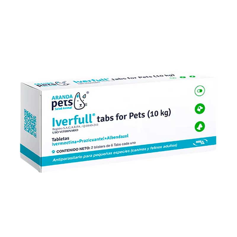 Iverfull tabs for Pets 10 kg 12 Tabletas - Robles Veterinaria - Aranda