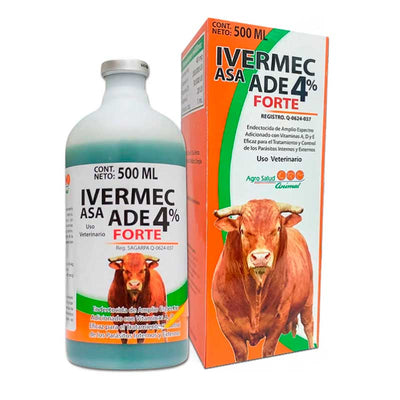 Ivermec Asa ADE 4% Forte 500 ml - Robles Veterinaria - Agro Salud Animal