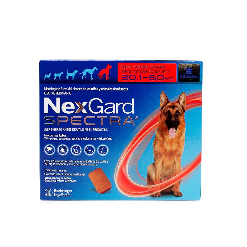 NexGard Spectra 30.1 - 60 kg 3 Tabletas - Robles Veterinaria - Boehringer Ingelheim