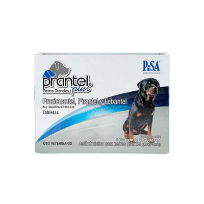 Prantel Plus Perros Grandes 40 kg 20 Tabletas - Robles Veterinaria - PiSA Agropecuaria