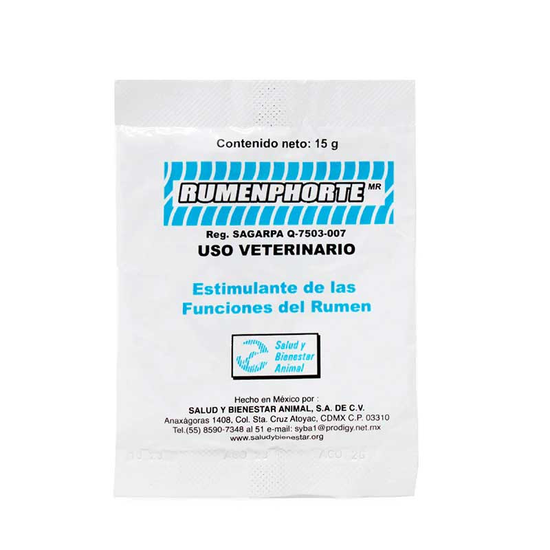 Rumenphorte 15 g - Robles Veterinaria - Salud y Bienestar Animal