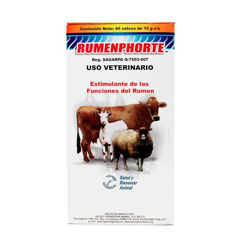 Rumenphorte 40 Sobres 15 g c/u - Robles Veterinaria - Salud y Bienestar Animal