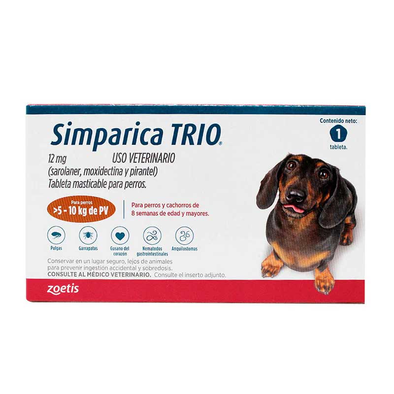 Simparica Trio 1 Tableta 5 - 10 kg - Robles Veterinaria - Zoetis