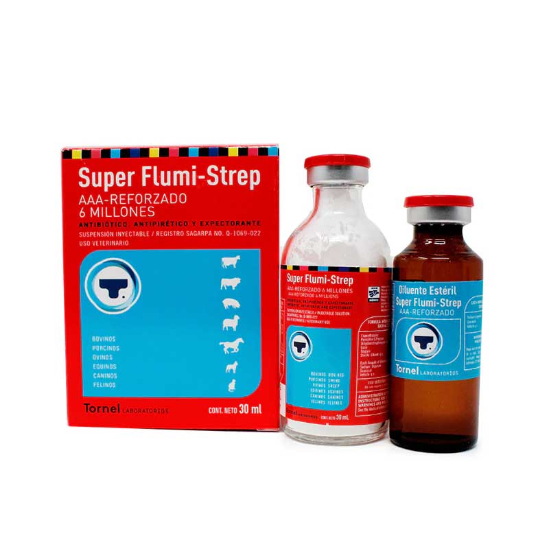 Super Flumi-Strep AAA Reforzado 6 Millones 30 ml - Robles Veterinaria - Tornel