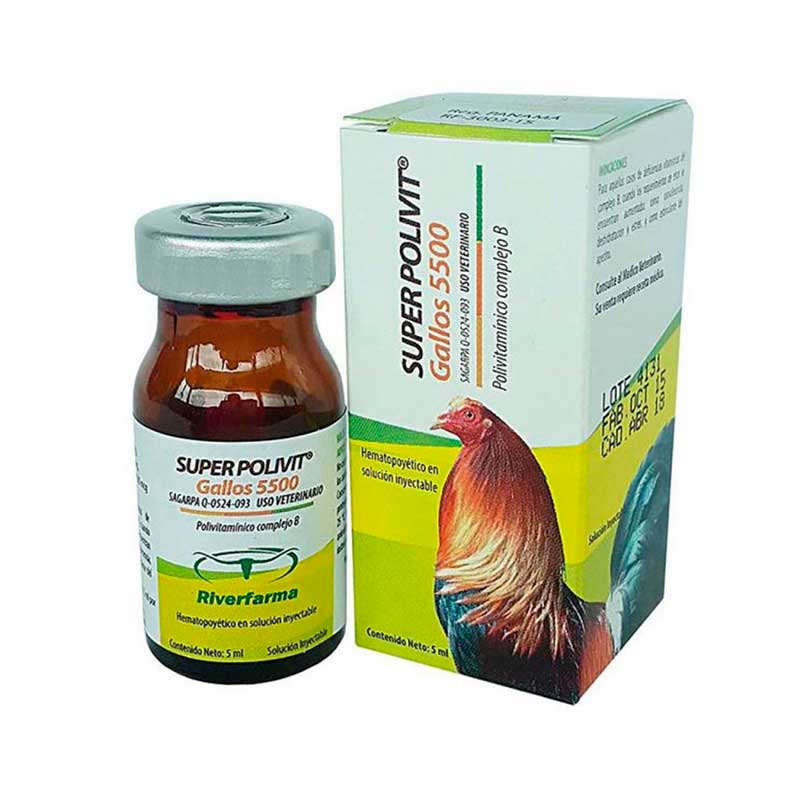Super Polivit Gallos 5500 5 ml - Robles Veterinaria - Riverfarma