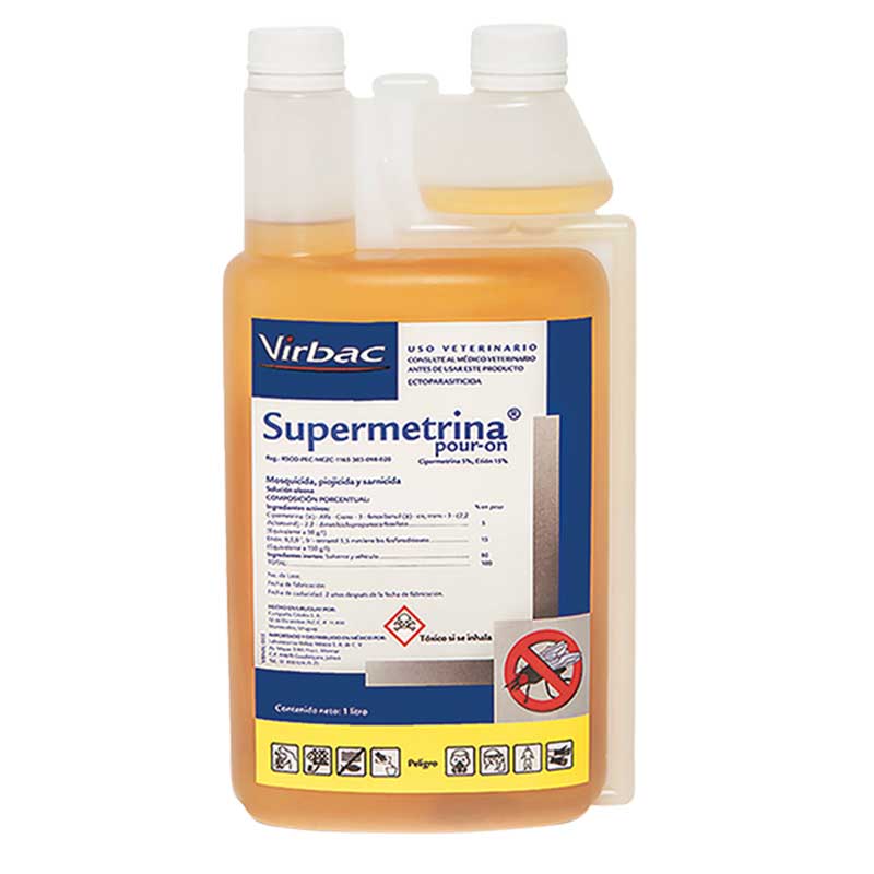 Supermetrina Pou-On 1 Litro - Robles Veterinaria - Virbac