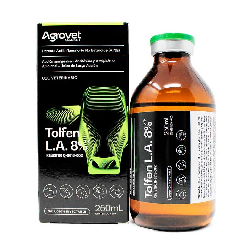 Tolfen L.A. 8% 250 ml - Robles Veterinaria - Agrovet Market