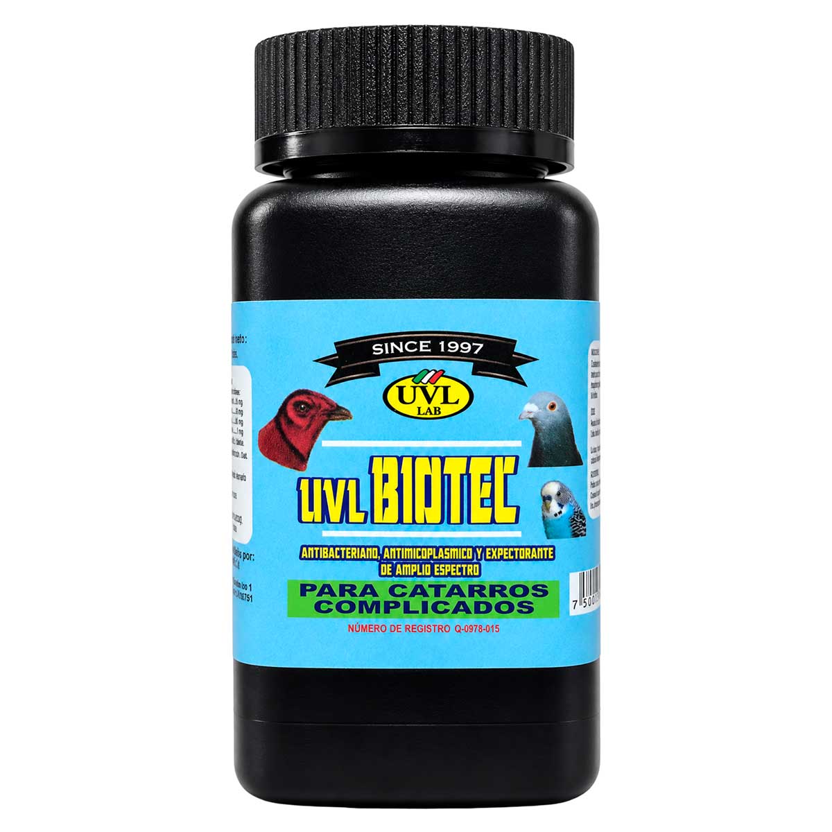 UVL Biotec 100 Tabletas - Antibacteriano, Antimicoplásmico y Expectorante de Amplio Espectro para Aves - UVL Lab
