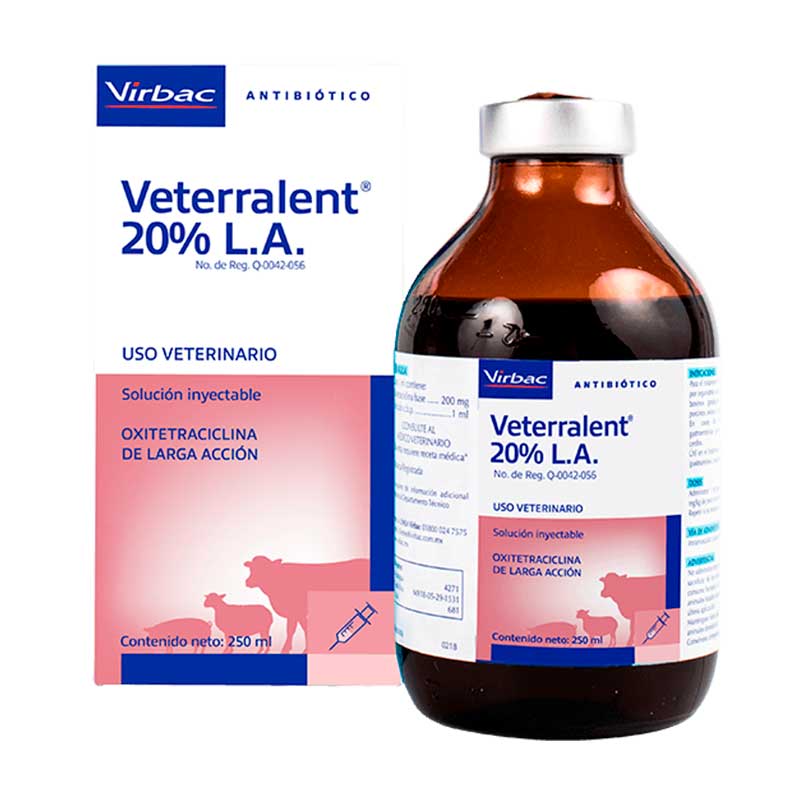 Veterralent 20% L.A. 250 ml - Robles Veterinaria - Virbac