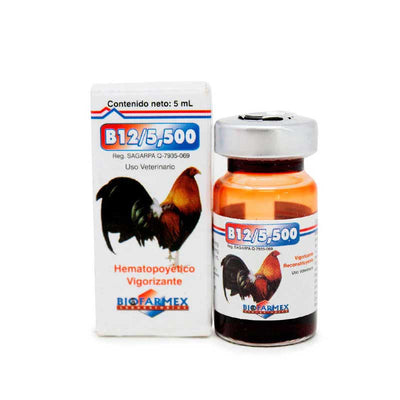 Vitamina B12/5,500 5 ml - Robles Veterinaria - Biofarmex