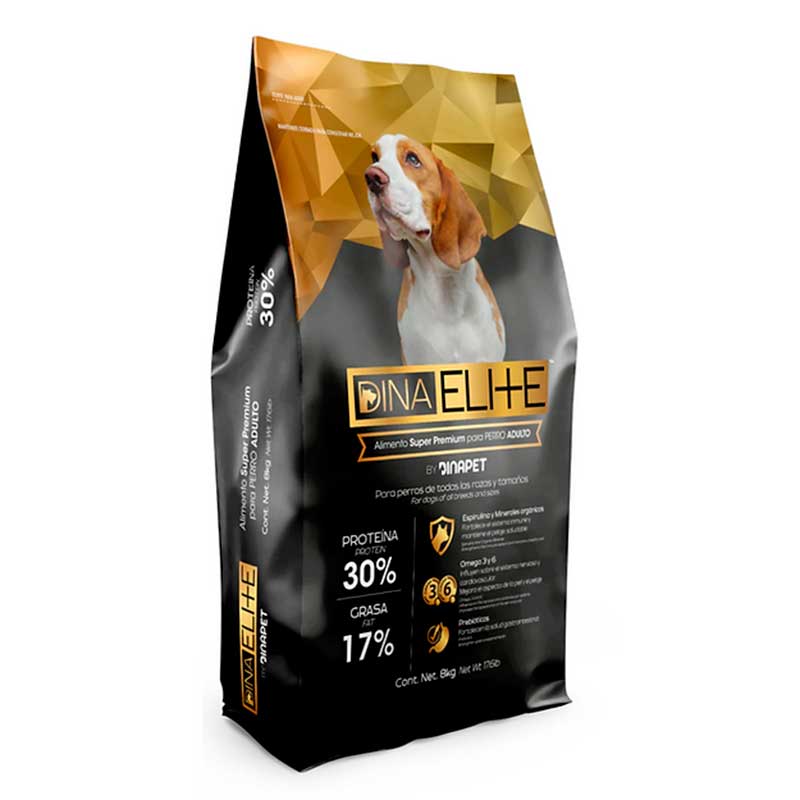 Alimento Dinaelite Super Premium 8 kg - Robles Veterinaria - Dinavet
