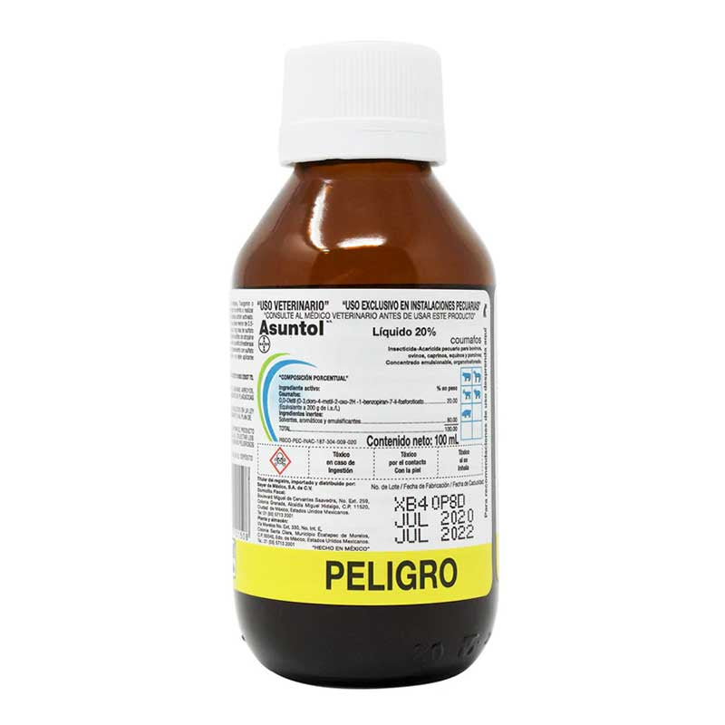 Asuntol Líquido 20% 100 ml - Robles Veterinaria - Bayer - Elanco