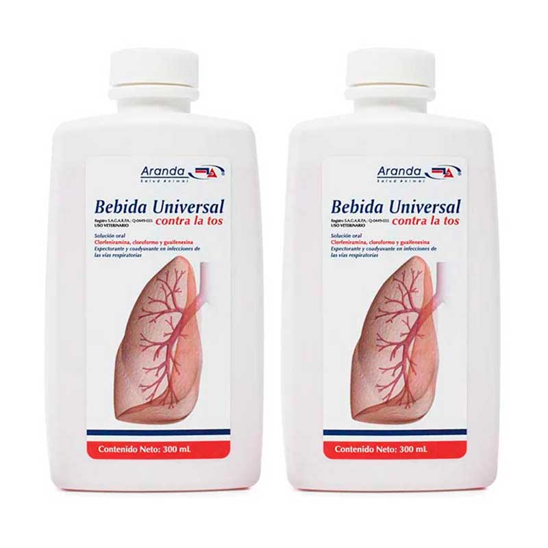 Bebida Universal Contra la Tos 300 ml (2 piezas) - Robles Veterinaria
