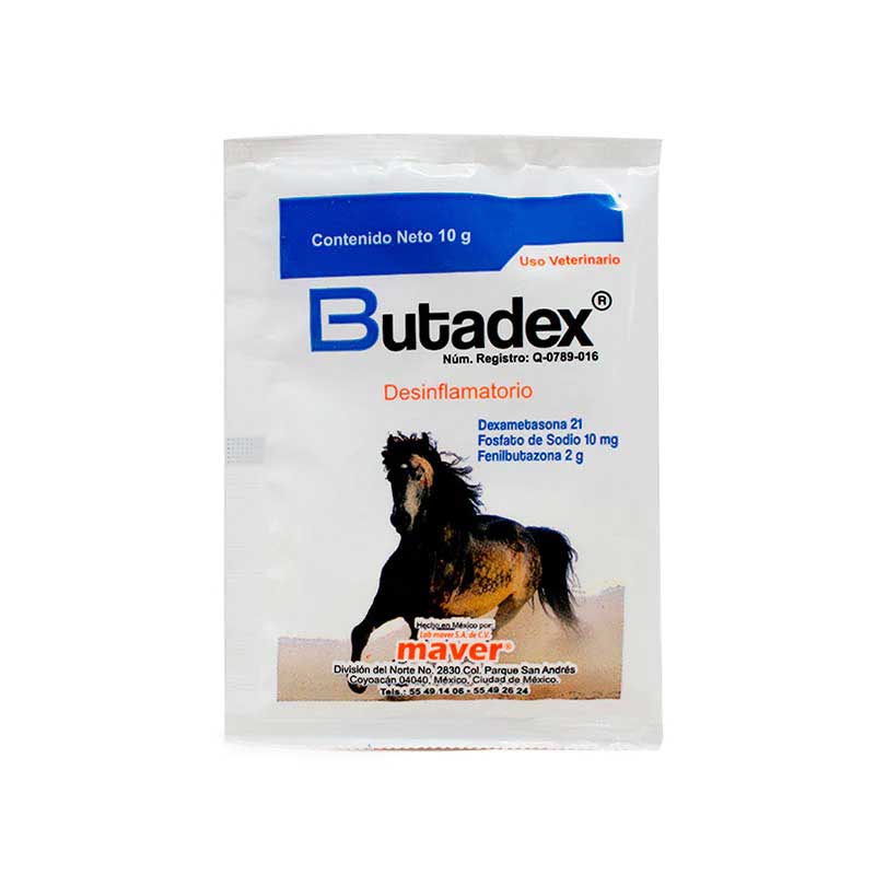 Butadex Caja con 10 Sobres de 10 g c/u - Robles Veterinaria - Maver
