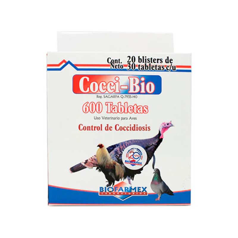 Cocci-Bio 600 Tabletas - Robles Veterinaria - Biofarmex