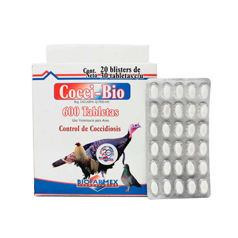 Cocci-Bio 600 Tabletas - Robles Veterinaria - Biofarmex