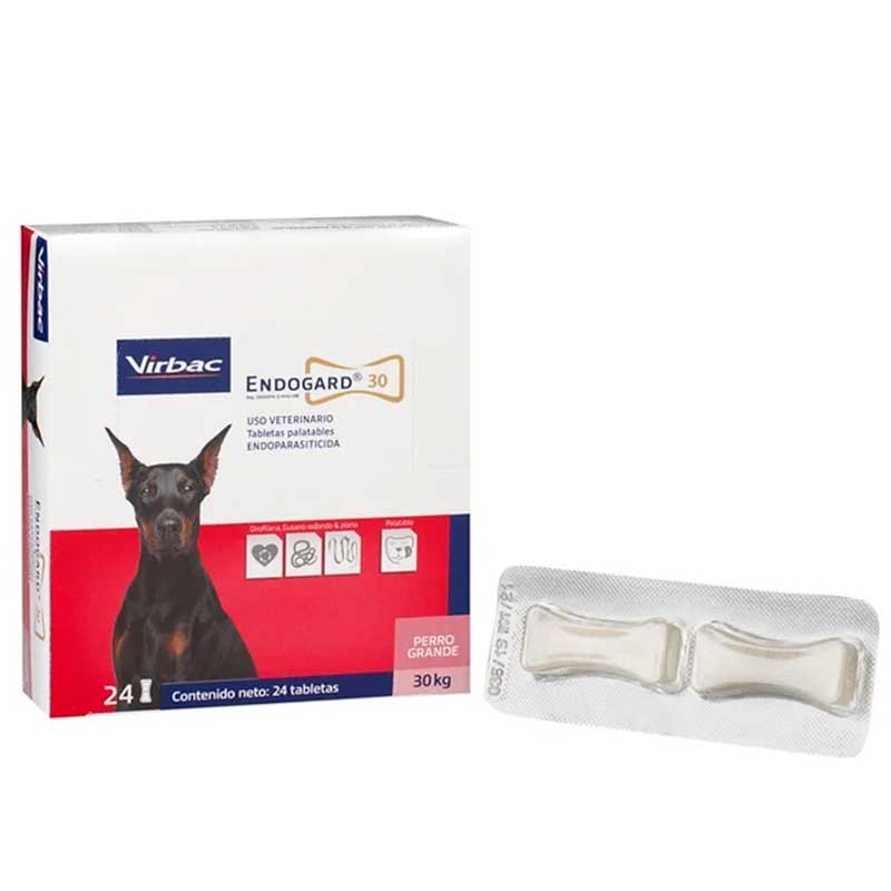 Endogard 30 kg 24 Tabletas - Robles Veterinaria - Virbac