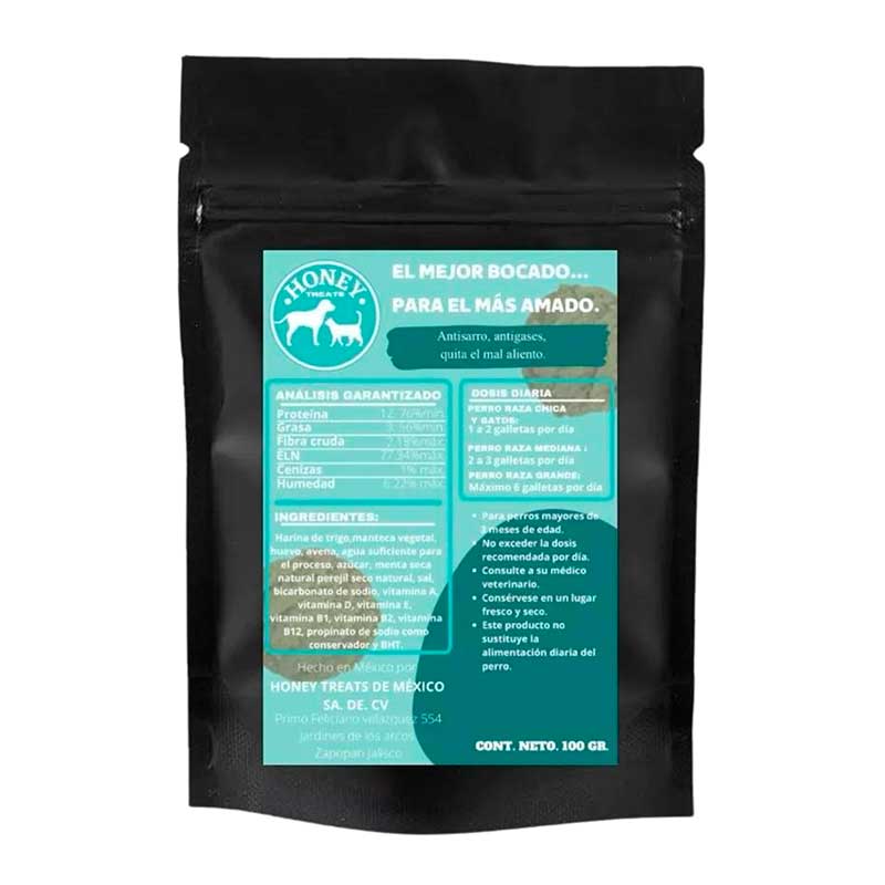 Galletas Aliento Fresco Honey Treats 100 g - Robles Veterinaria