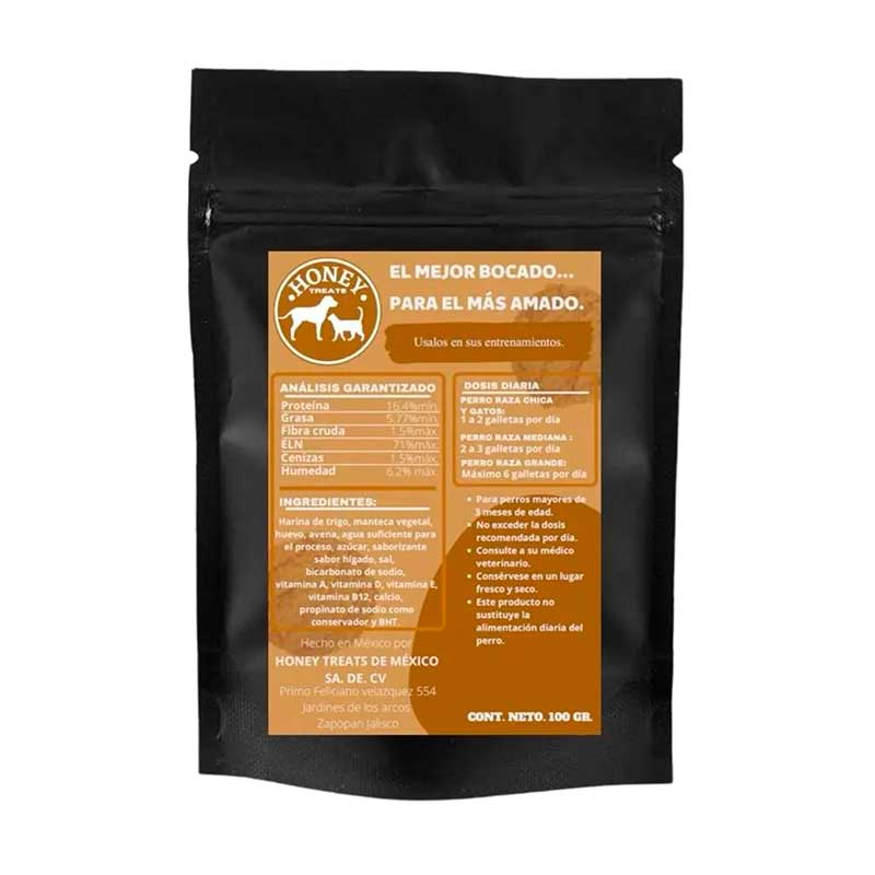 Galletas Hígado de Pollo Honey Treats 100 g - Robles Veterinaria