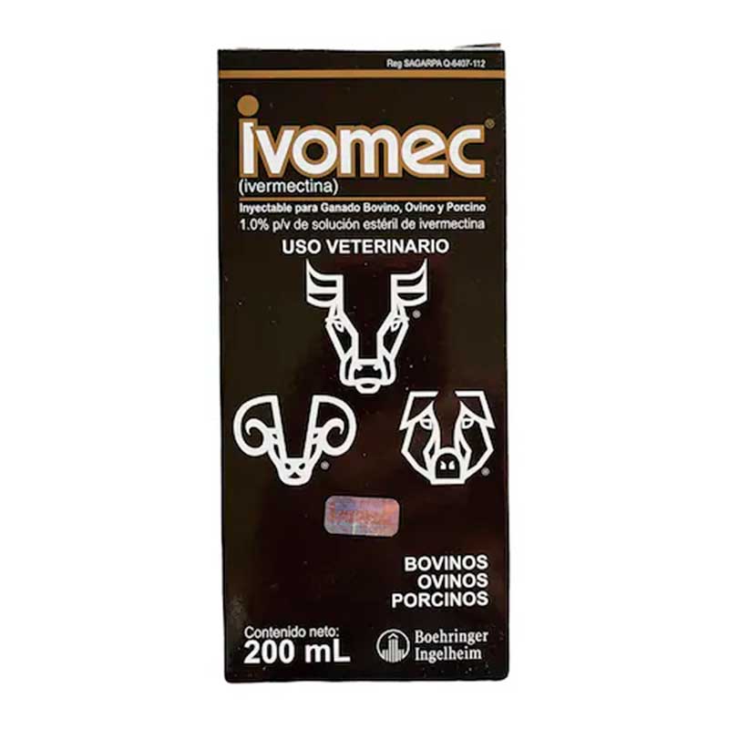 Ivomec 1% 200 ml - Robles Veterinaria - Boehringer Ingelheim - Merial