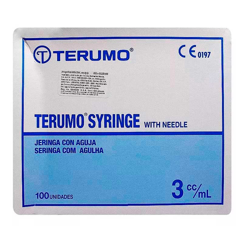 Jeringa Desechable Terumo 3 ml 22G x 32 mm 100 piezas - Robles Veterinaria - Terumo