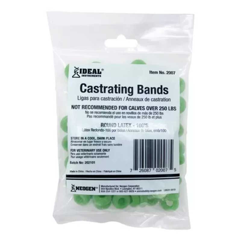 Ligas de Látex para Castrar 100 piezas - Robles Veterinaria - Cattle Shop