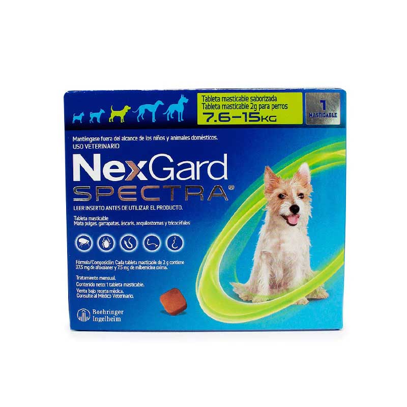 NexGard Spectra 7.6 - 15 kg 1 Tableta - Robles Veterinaria - Boehringer Ingelheim - Merial
