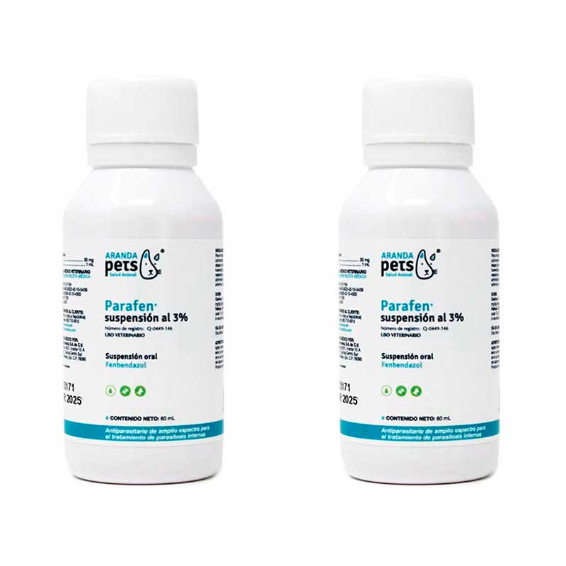Parafen Suspensión 3% 60 ml (2 piezas) - Robles Veterinaria
