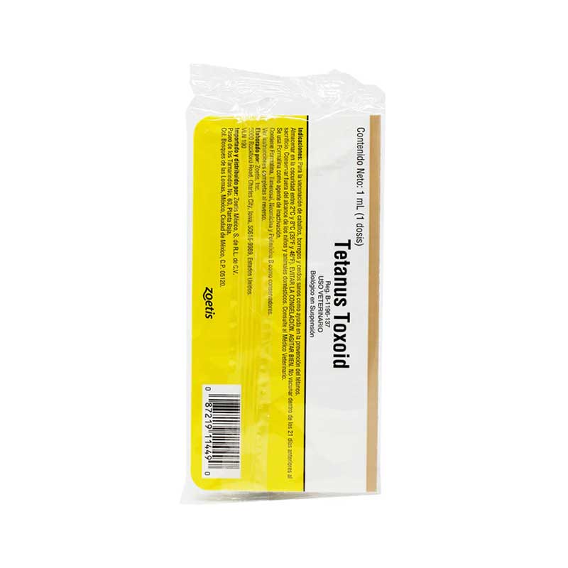 Tetanus Toxoid 1 Dosis - Robles Veterinaria - Zoetis
