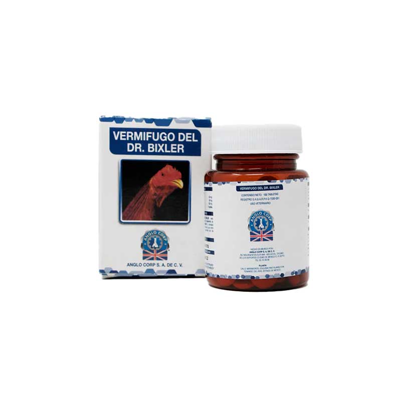 Vermifugo del DR. Bixler 100 Tabletas - Robles Veterinaria - Anglo Corp