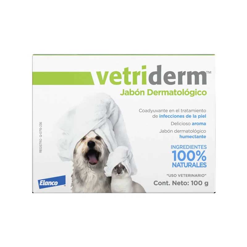 Vetriderm Jabón Dermatológico 100 g - Robles Veterinaria - Bayer - Elanco