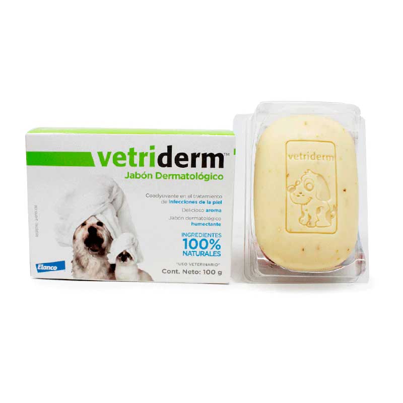 Vetriderm Jabón Dermatológico 100 g - Robles Veterinaria - Bayer - Elanco