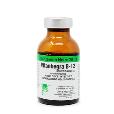 Vitanhegra B-12 20 ml - Robles Veterinaria - Agrovet