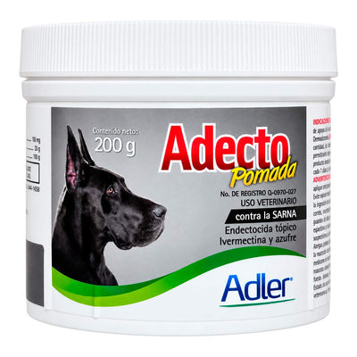 Adecto Pomada 200 g - Endectocida Tópico para Perros - Contra la Sarna - Adler