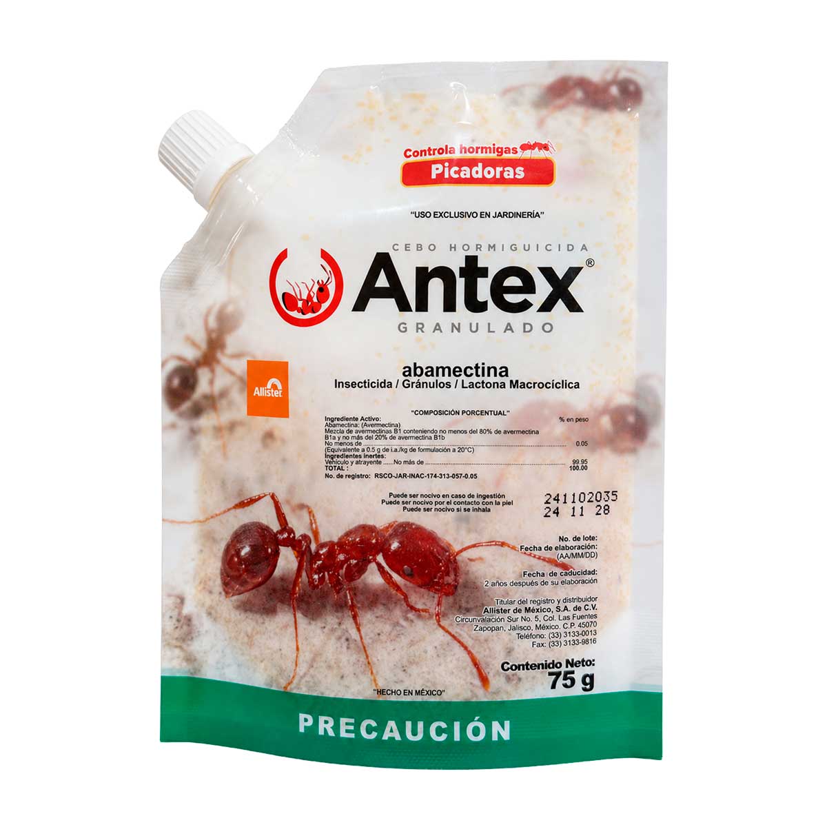 Antex Granulado 75 g - Insecticida para Hormigas - Allister