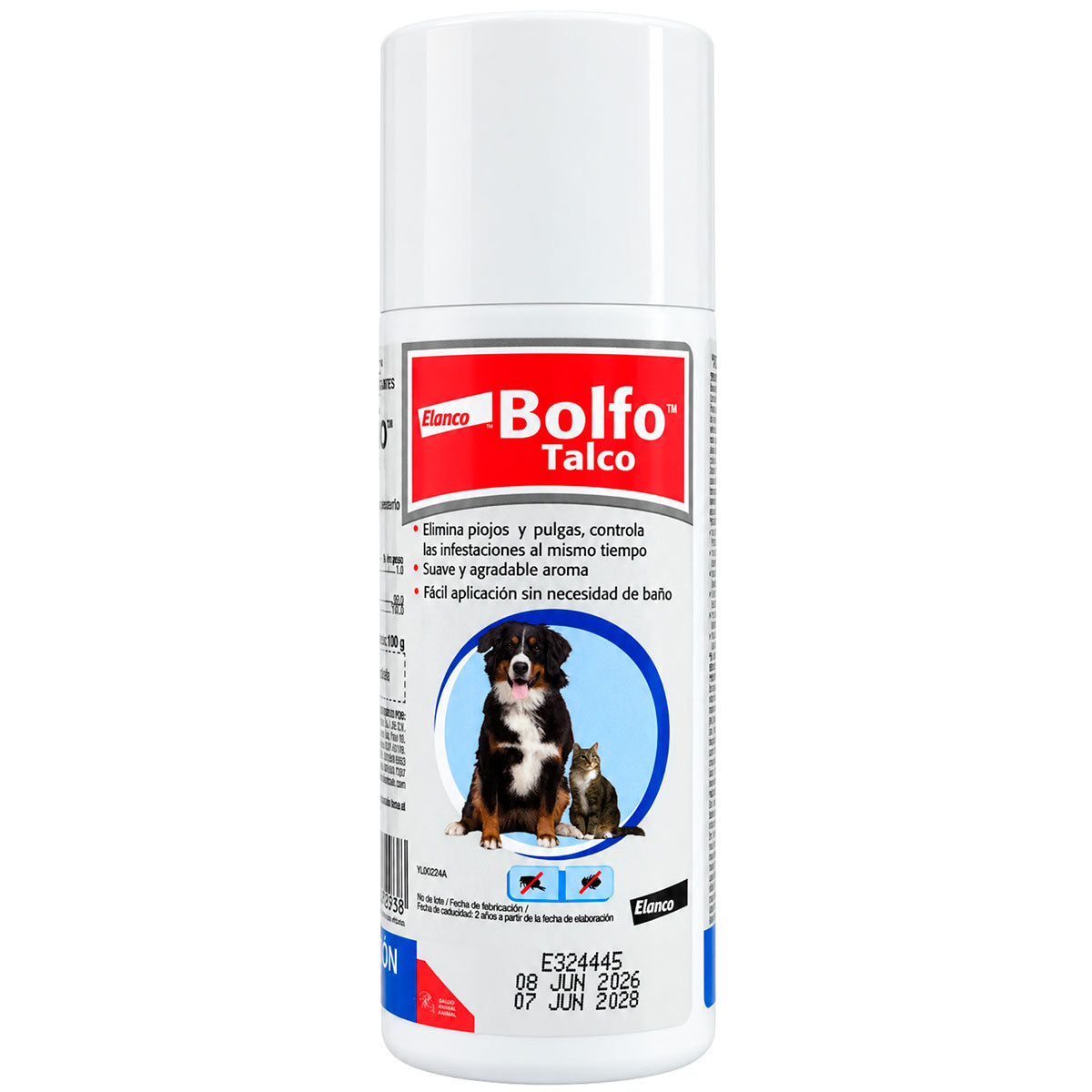Bolfo Talco 100 g - Talco Antipulgas para Perros y Gatos - Elanco