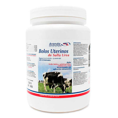 Bolos Uterinos de Sulfa Urea 25 Bolos de 13 g c/u - Robles Veterinaria - Aranda
