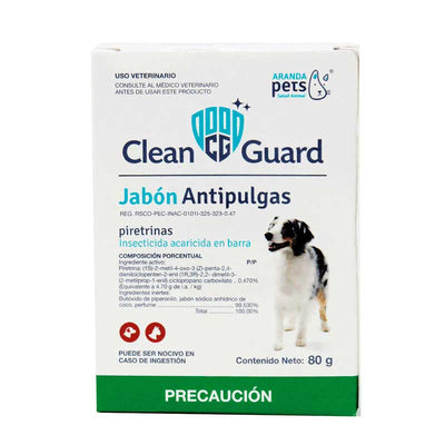 Clean Guard Jabón Antipulgas 80 g - Robles Veterinaria - Aranda