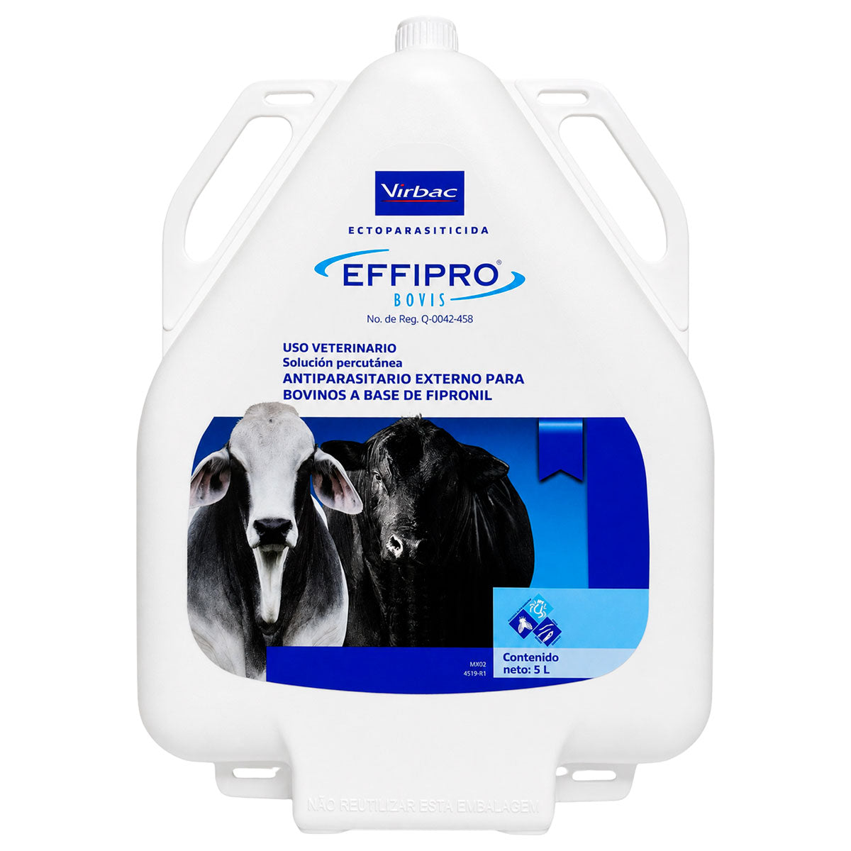Effipro Bovis 5 Litros - Antiparasitario Externo para Bovinos a Base de Fipronil - Virbac