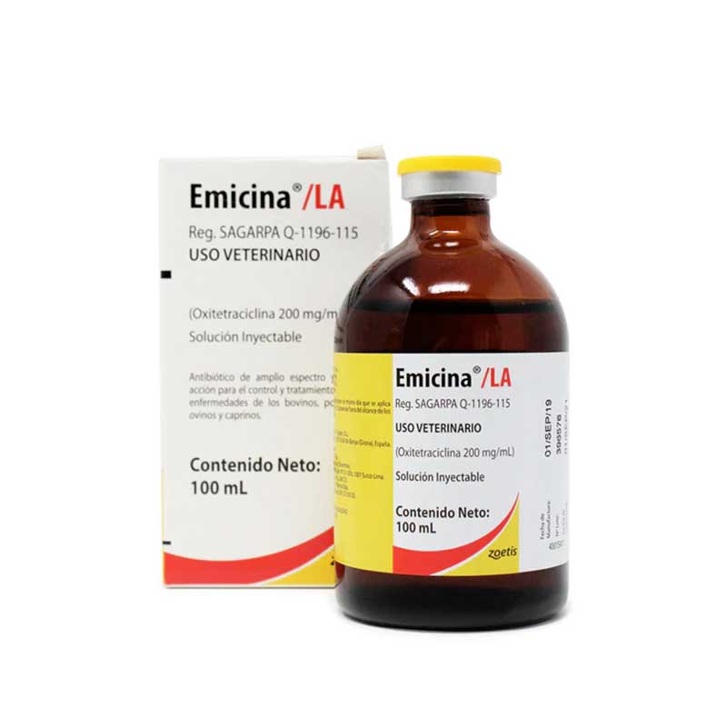 Emicina LA 100 ml - Robles Veterinaria - Zoetis