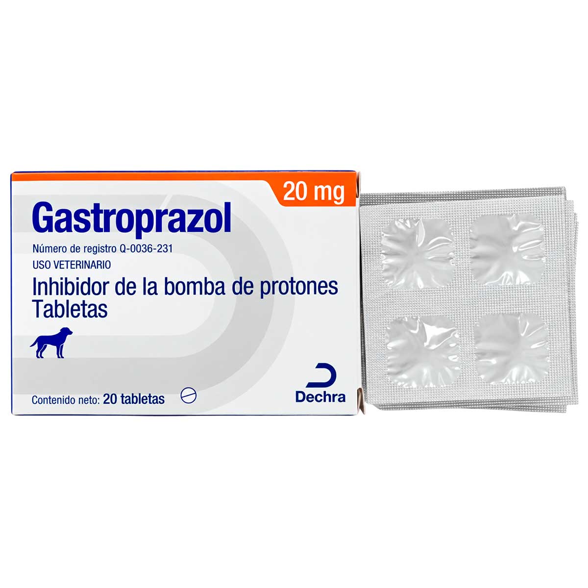 Gastroprazol 20 mg Caja con 20 Tabletas - Dechra