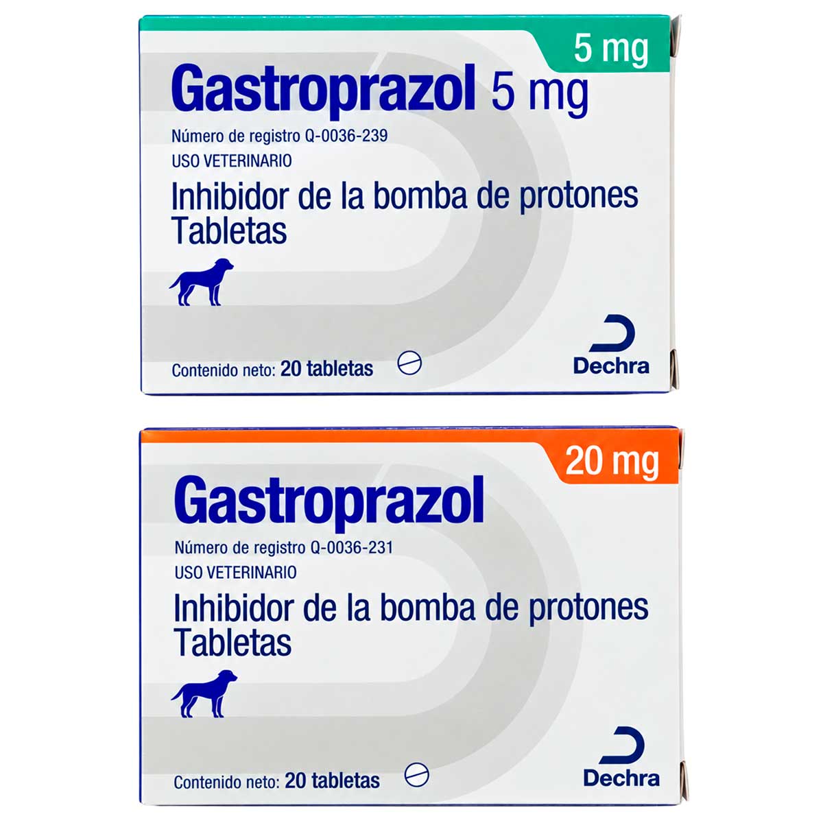 Gastroprazol 5 mg Caja con 20 Tabletas - Gastroprazol 20 mg Caja con 20 Tabletas - Dechra