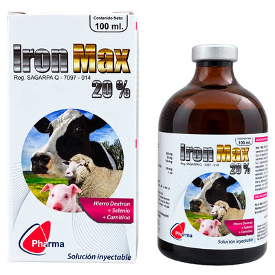 Iron Max 20% 100 ml - Hierro Dextran + Selenio + Carnitina - RiverLab