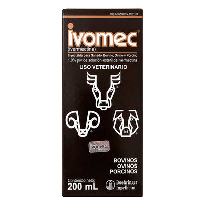 Ivomec 200 ml - Ivermectina 1% para Bovinos, Ovinos y Porcinos - Boehringer Ingelheim