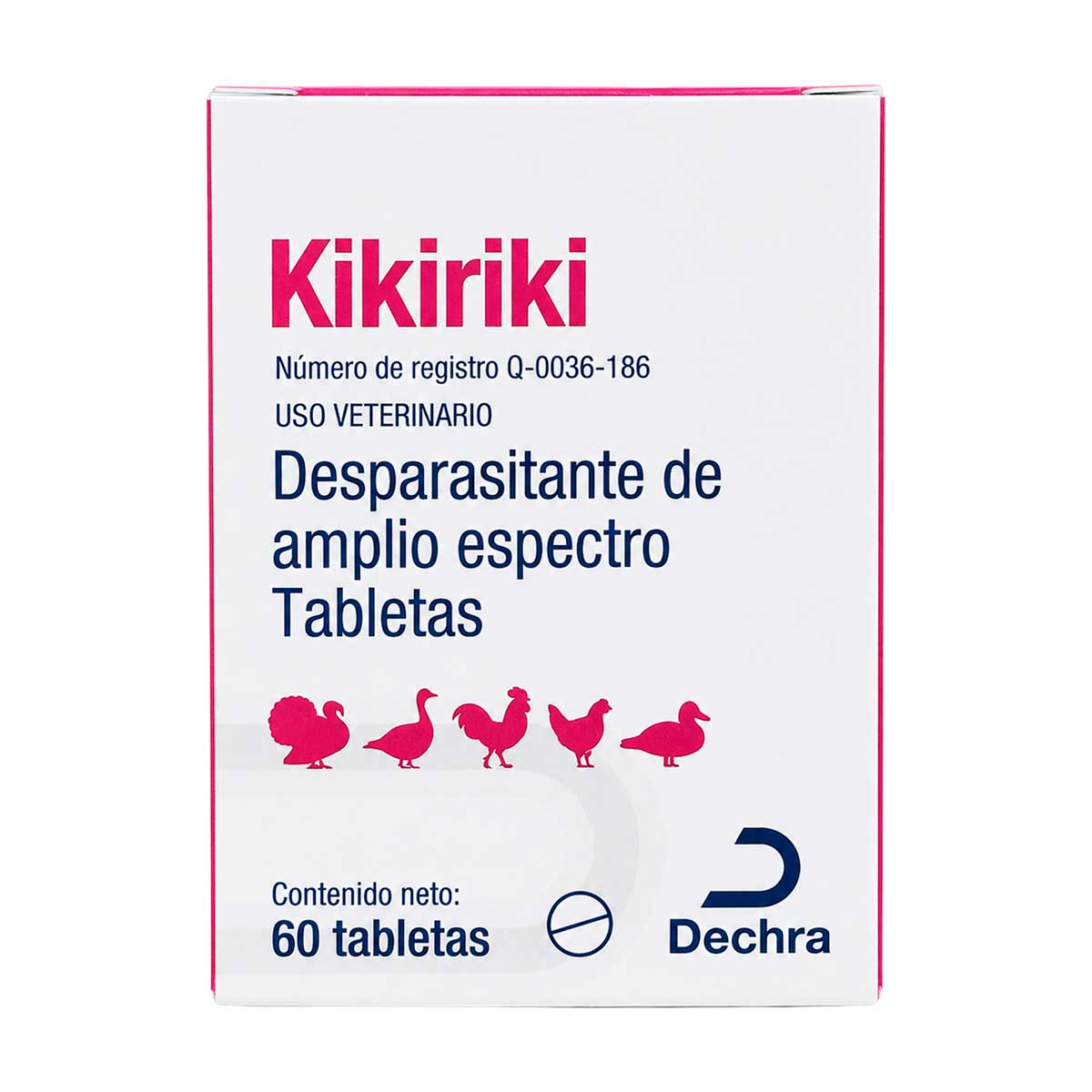 Kikiriki 60 Tabletas - Desparasitante de Amplio Espectro para Aves - Tabletas - Dechra
